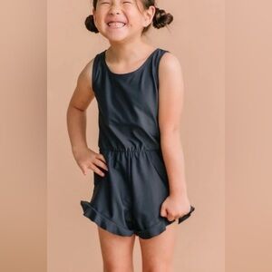 Honey mark  Gray Sleeveless swim Romper for Kids